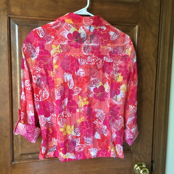 Ruby Rd. Favorites Ladies' Tropical Floral Top Sz. 8 - Picture 2 of 7